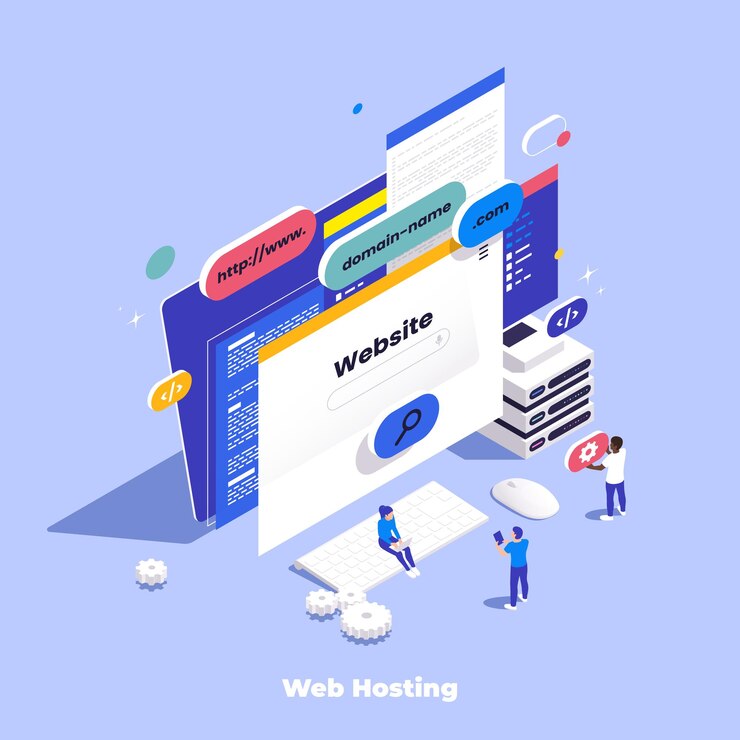 web-hosting-isometric-composition-with-icons-website-windows-buttons-desktop-computer-with-people-vector-illustration_1284-80933